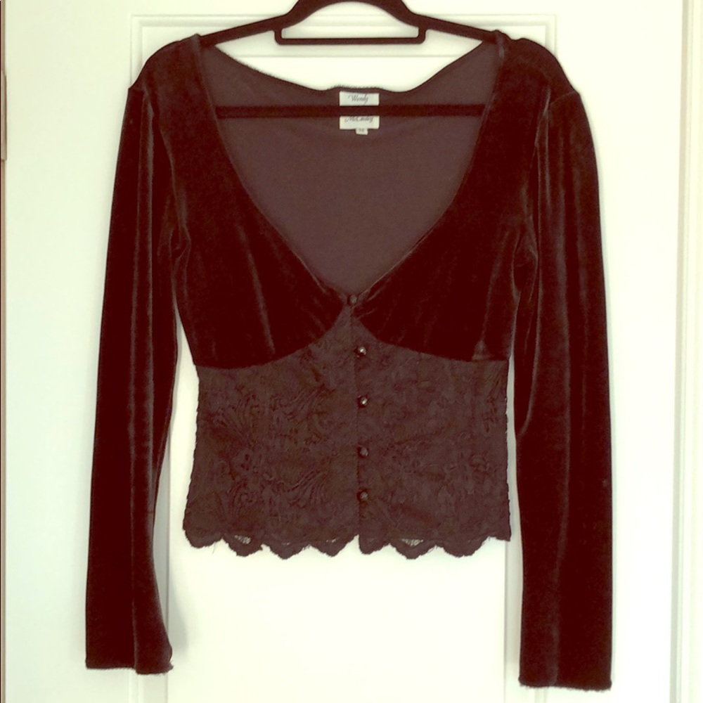 Velvet & Lace Top